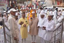 श्री स्वामींच्या दिंडीची औंध गाव परिसर परिक्रमा, पालखी सोहळा 2025