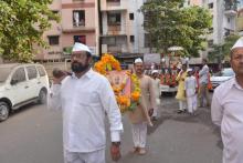 श्री स्वामींच्या दिंडीची औंध गाव परिसर परिक्रमा, पालखी सोहळा 2025